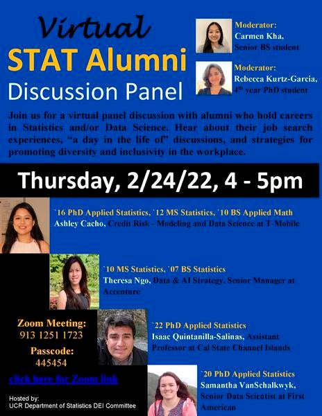 STAT Alumni Panel Flyer