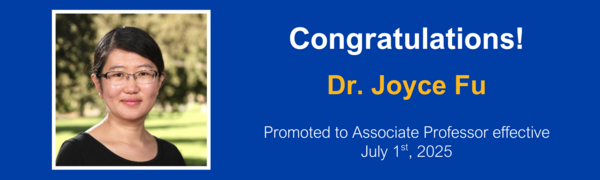 Dr. Joyce Fu Promoted to Associate Professor 