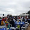 tables on the beach