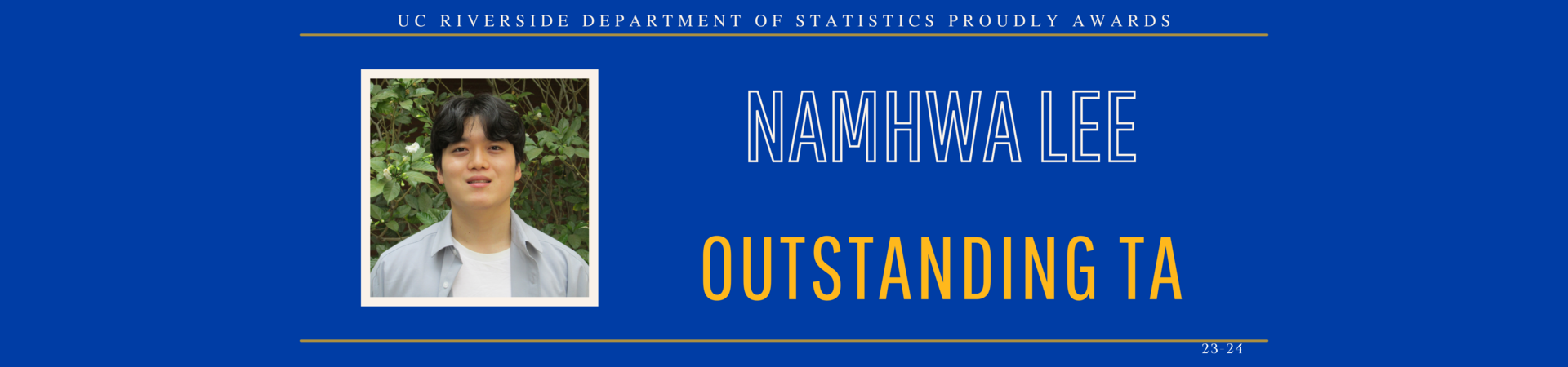 Namhwa Lee awarded Outstanding TA